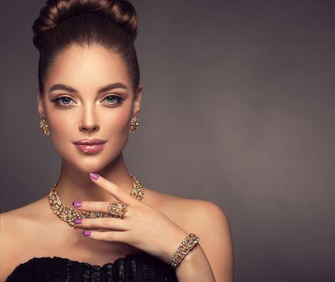 Beautiful Woman Diamond Accessories