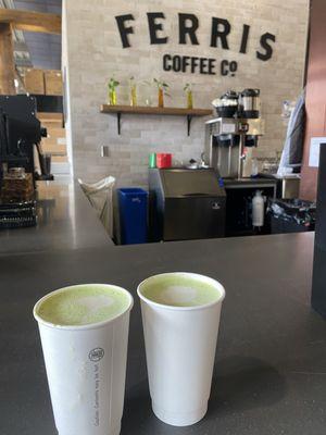 Matcha oatmilk latte