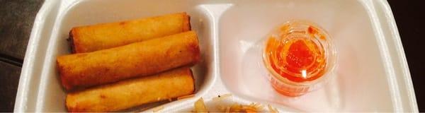 Pork,Chicken,Beef with Veggie Lumpia/eggrolls of your choice.