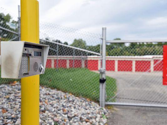 Keypad entry to our secure storage facility