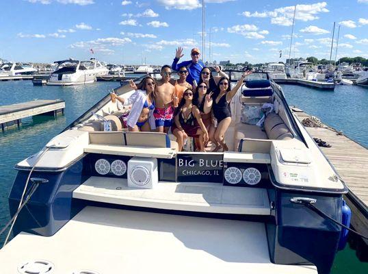 The Big Blue accommodates 12 passengers, perfect for any occasion on Lake Michigan!