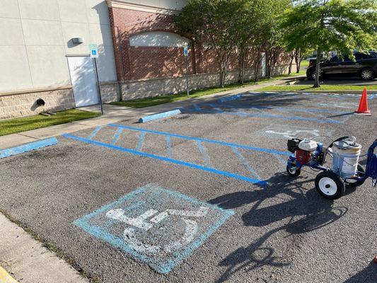 Before picture of old handicap symbols