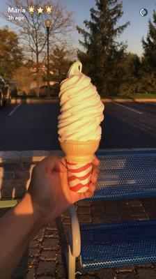 Vanilla ice cream cone!