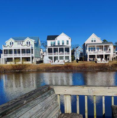 Some of the beautiful homes on  the water