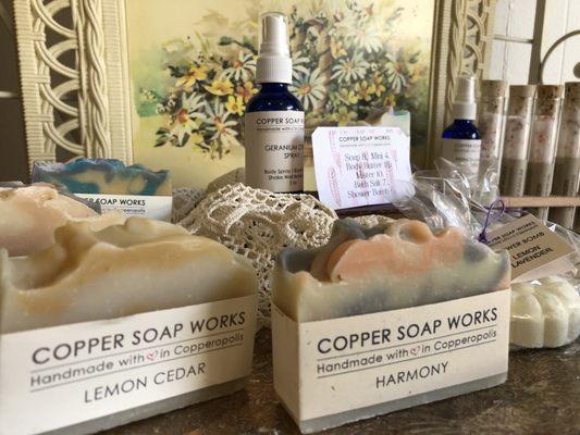 Locally made bath and body products and candles