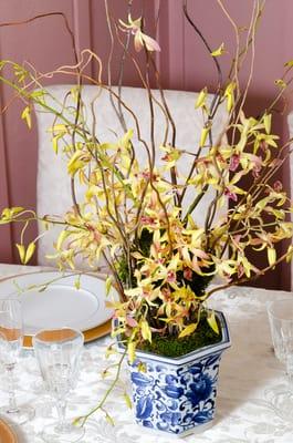 Dendrobium orchid centerpiece