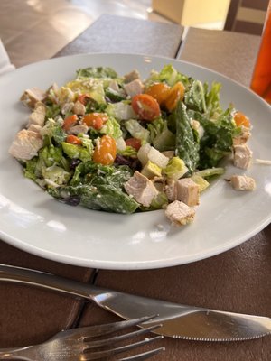 Chop salad with chicken