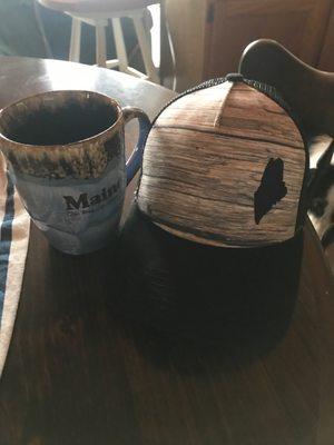 A coffee mug I got a few years ago and the hat-I LOVE! Just got this last week!!