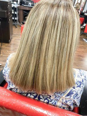 Color,Highlights and haircut