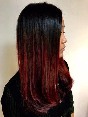 Red ombré