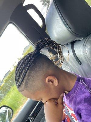 Braided & hair cut/lined up