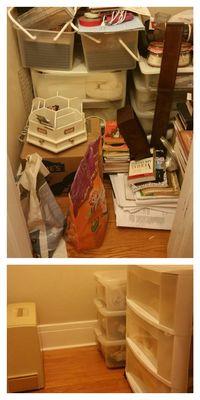 Craft closet project - before & after