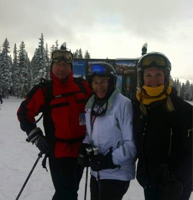 Skiing with Ecclestone ,Mary & Marki. Great day!!