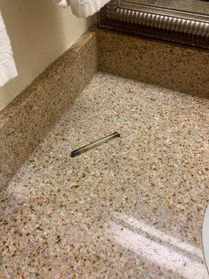 Crack pipe found next to sink