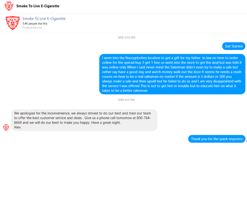 Conversation with Alex who responded to me on Facebook