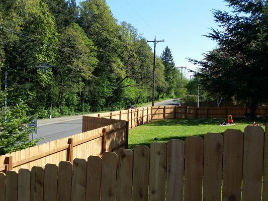 Quality fence work on a big yard