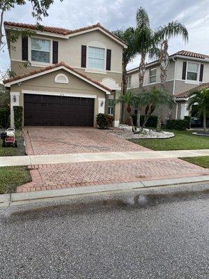 After power washing driveway