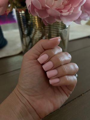 Ballet slippers on natural nails