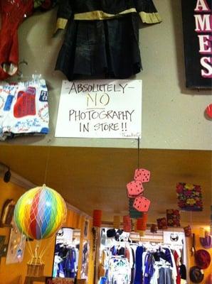 No photography...