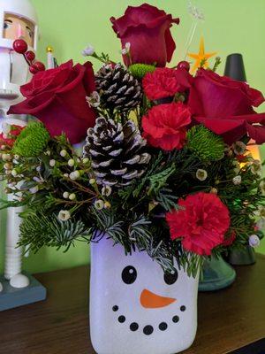 Festive floral arrangement