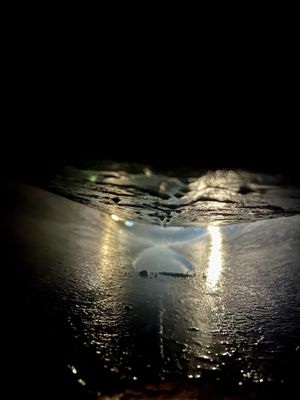 Chemical wash, view from belly of boiler