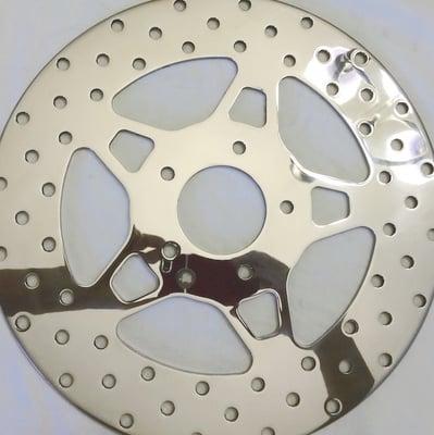 Stainless Steel Brake Rotor AFTER Mirror Finish Metal Polishing Service