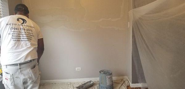 Drywall repaired!