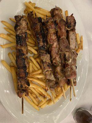 Pork skewers