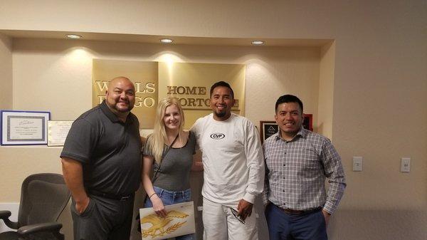 Signing day with my clients and their lender Omar Carrasco from Wells Fargo