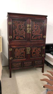 Antique Hand carved hutch