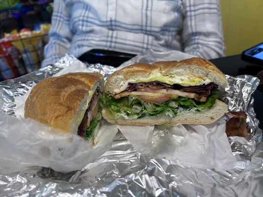 Side view of the sandwich