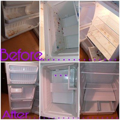 Appliance clean before and after