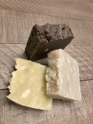 Natural soaps on display