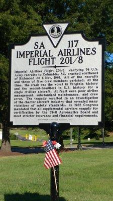 Imperial Airlines Flight 201 Historical Marker