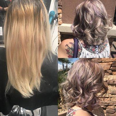 Before and after. We call this Lilac Dreams.