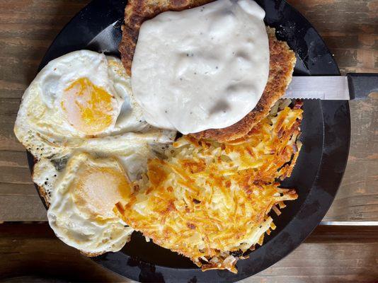 Mr. Wonderful enjoyed his chicken fried steak.