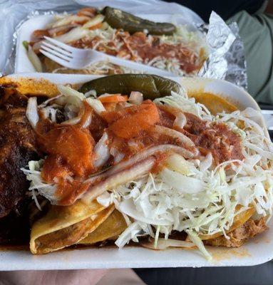 Variety of tacos al vapor