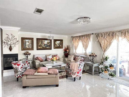 Family room After Repairs and Pack Back at Castaic