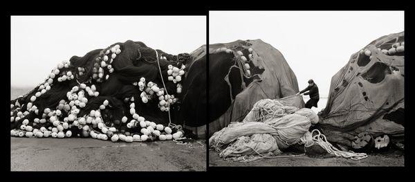 "Pulling Nets" photograph by Agnieszka Sosnowska. On view at Panopticon Gallery.