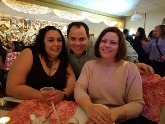 With Angie and Annette at a birthday party