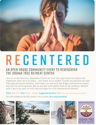 Upcoming open house at our Retreat Center!