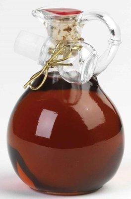 Vermont maple syrup in cruet glass bottle