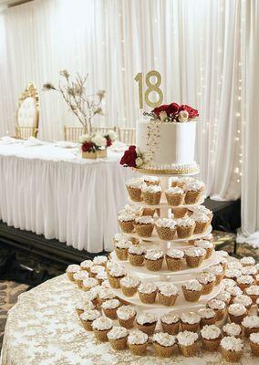 loved the throne, and the twinkling of lights behind the chiffon drapery