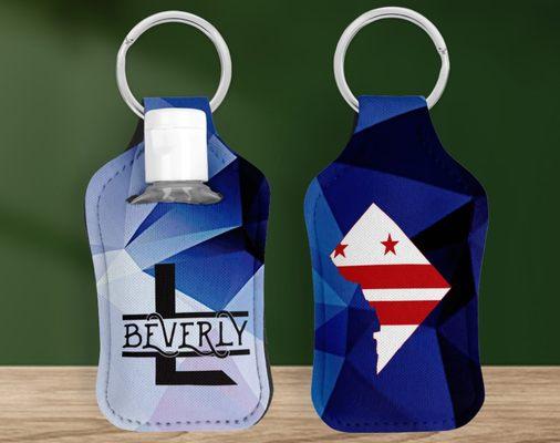 Customized Hand Sanitizer Keychain Holder