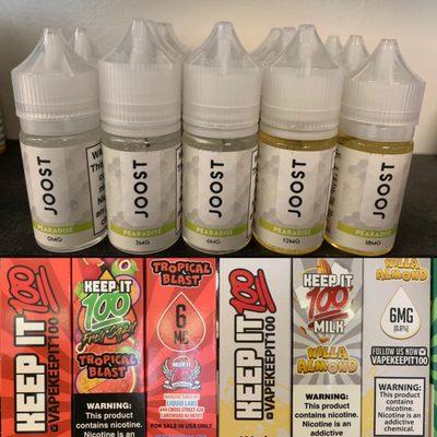 3 new flavors and a huge restock this week! Joost pearadise is a sweet combination of peaches and pears Keep it Tropical Blast is an amazing