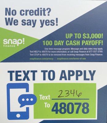 Ask about financing!