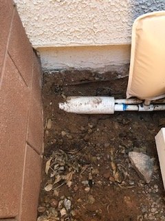 Pipe on one of the wall to protect the water lines on one side