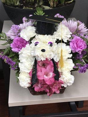 Flower Graduation Doggie