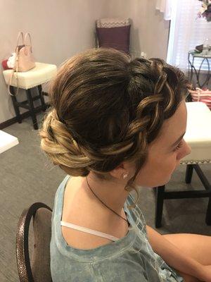 Updo by Anna at skin deep salon and spa