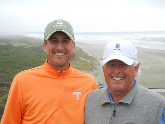 Father and son, Dr. James McDaniel and Dr. Andrew McDaniel enjoying some time together outdoors.